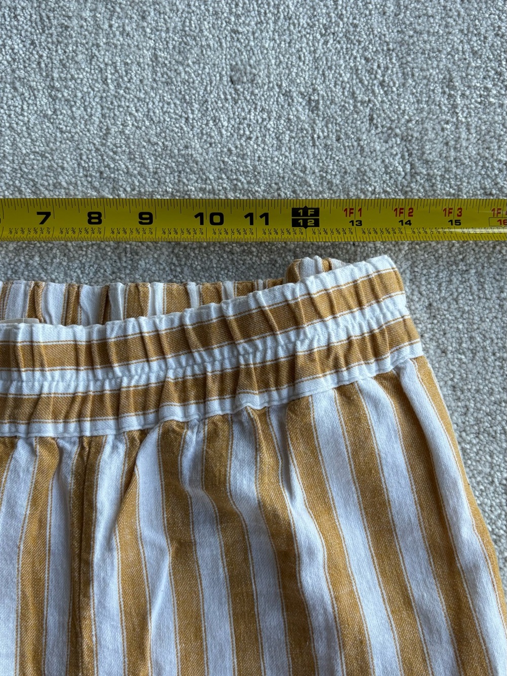 Madewell White and Mustard Striped Kids Pants - Picture 3 of 7